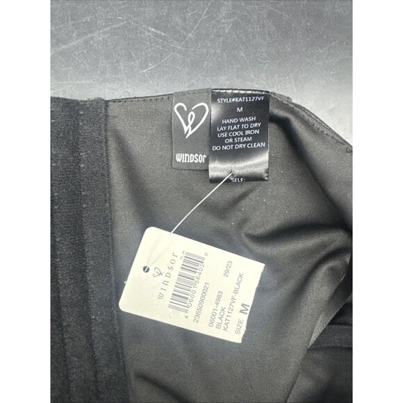 Windsor Womens Black Sheer Sleeve Beaded Corset Top Sz M NEW Goth Whimsigoth - Picture 4 of 9